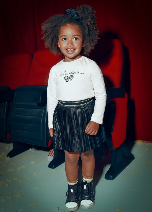 Dievčenské tričko s dlhým rukávom s čelenkou  - MYRL - t-shirt with scrunchie