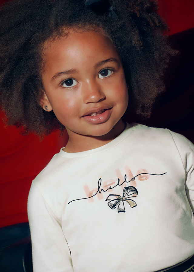 Dievčenské tričko s dlhým rukávom s čelenkou  - MYRL - t-shirt with scrunchie