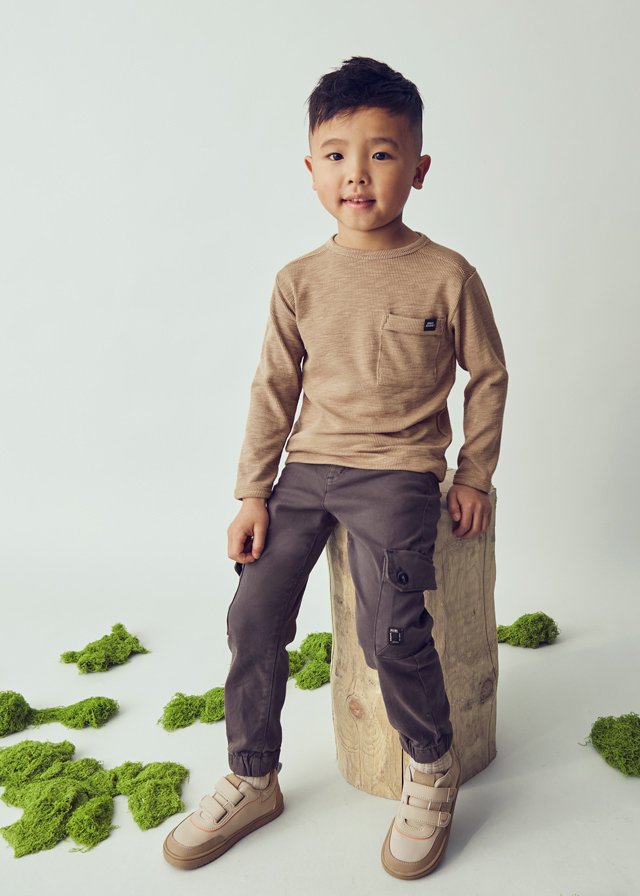 Chlapčenské tričko s dlhým rukávom - MYRL - plain long sleeved shirt