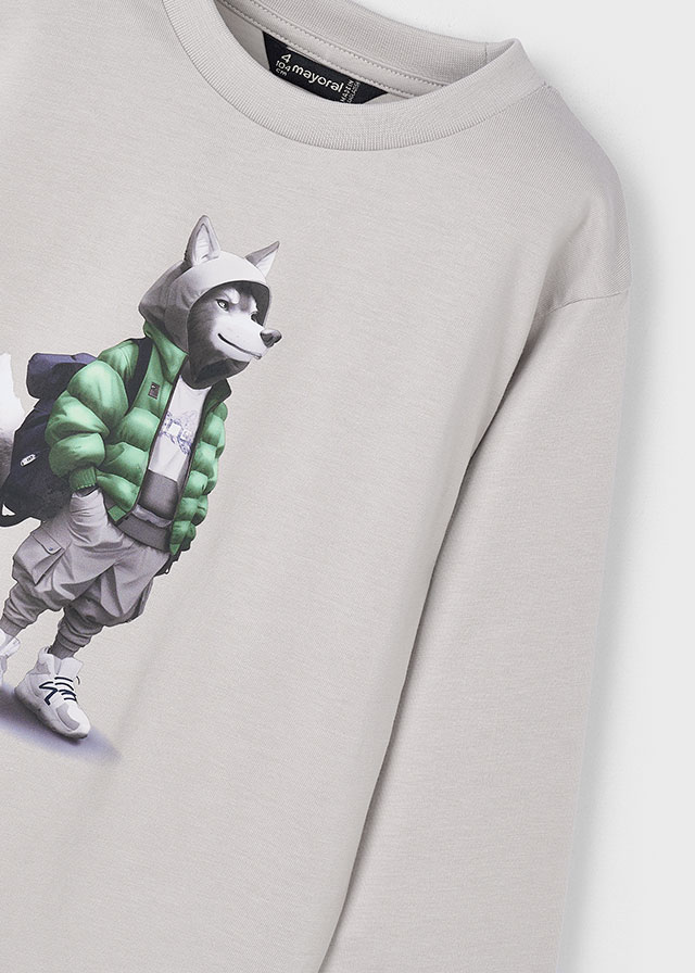 Chlapčenské tričko s dlhým rukávom - MYRL - interactive t-shirt