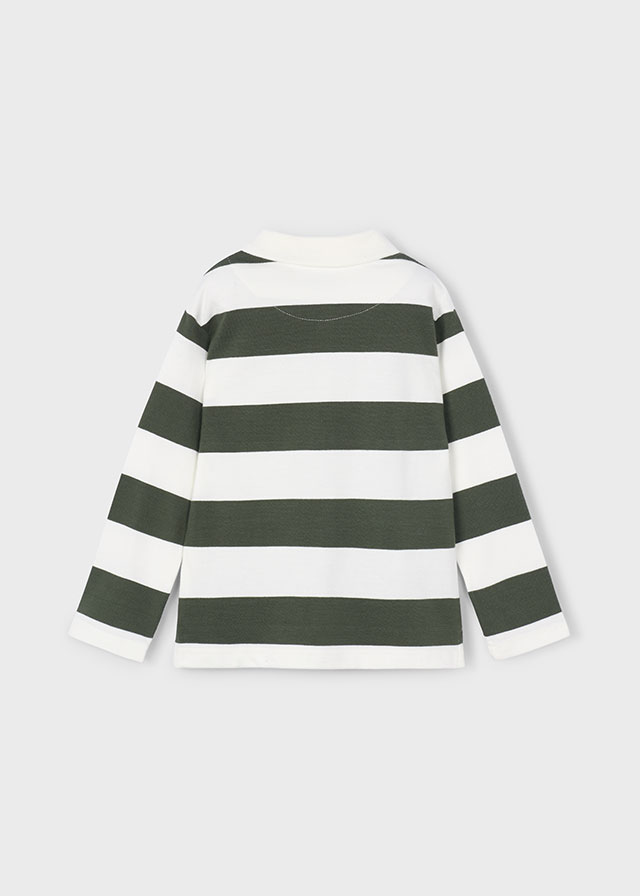 Chlapčenská polokošeľa s dlhým rukávom - MYRL - Striped Polo Shirt