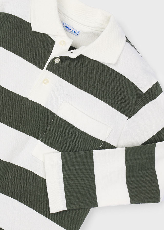 Chlapčenská polokošeľa s dlhým rukávom - MYRL - Striped Polo Shirt