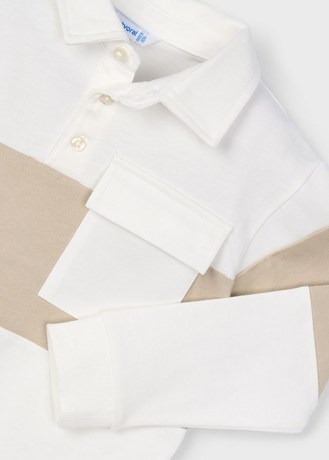 Chlapčenská polokošeľa s dlhým rukávom - MYRL - Striped Polo Shirt