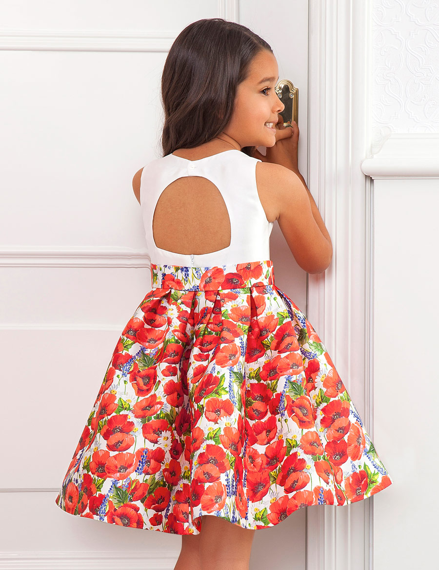Dievčenské šaty   - Abel&Lula - Poppies mikado dress