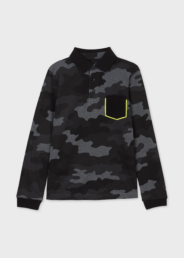 Chlapčenská polokošeľa s dlhým rukávom - MYRL - Camo