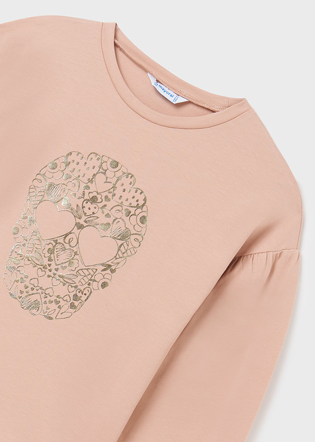 Dievčenské tričko s dlhým rukávom - M-MODA - Silver
