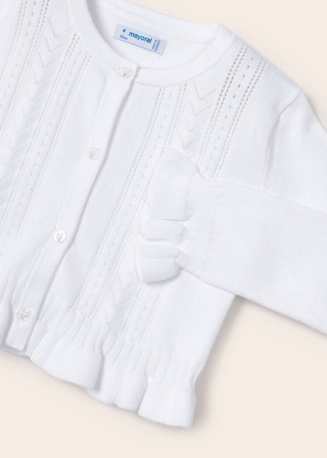 Dievčenský sveter pletený - MYRL - ECOFRIENDS knitted cardigan
