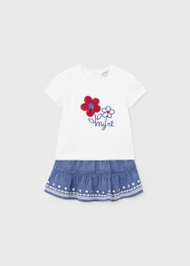 Dievčenské tričko s krátkym rukávom + sukňa - MYRL - 2set - 1933-84