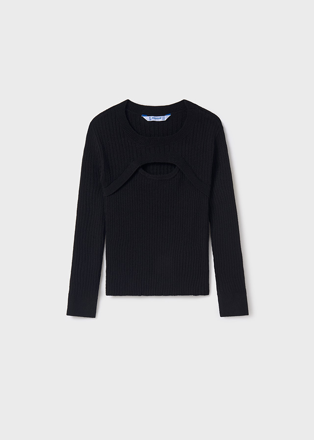 Dievčenské pletené tričko s dlhým rukávom - MYRL - Ribbed Top