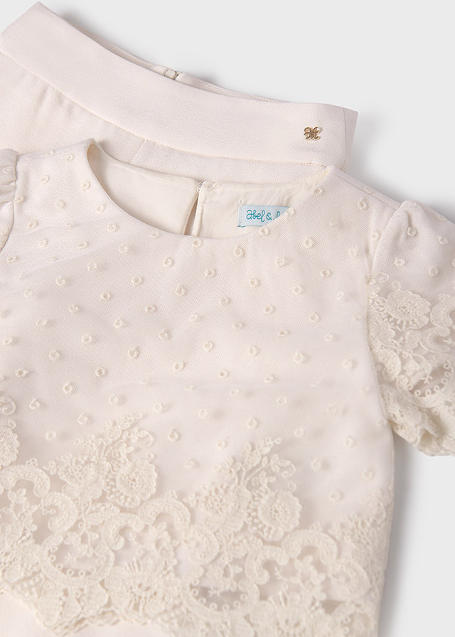 Dievčenská súprava  - Abel&Lula - Girl Top and Crepe Trousers Set