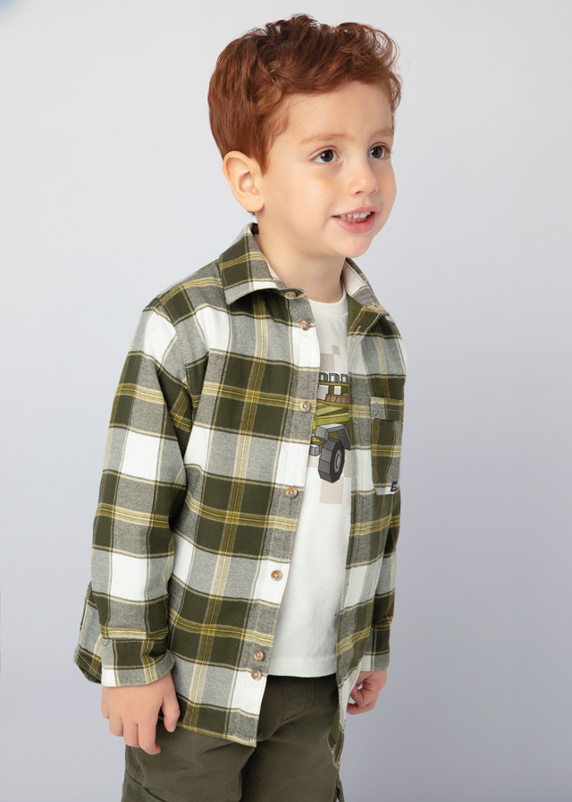 Chlapčenská košeľa s dlhým rukávom - MYRL - Checked Overshirt