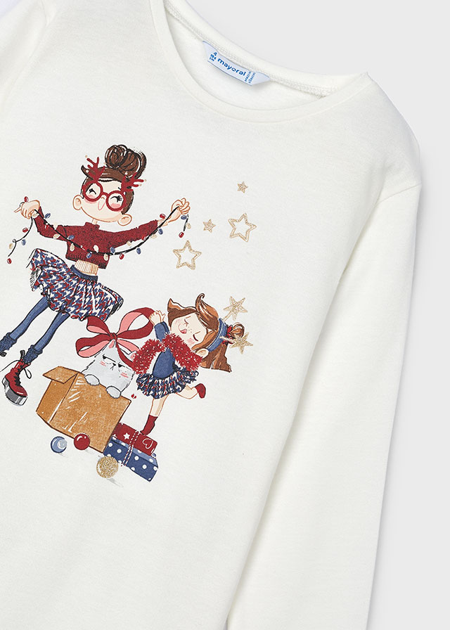 Dievčenské tričko s dlhým rukávom - MYRL - Print T-Shirt