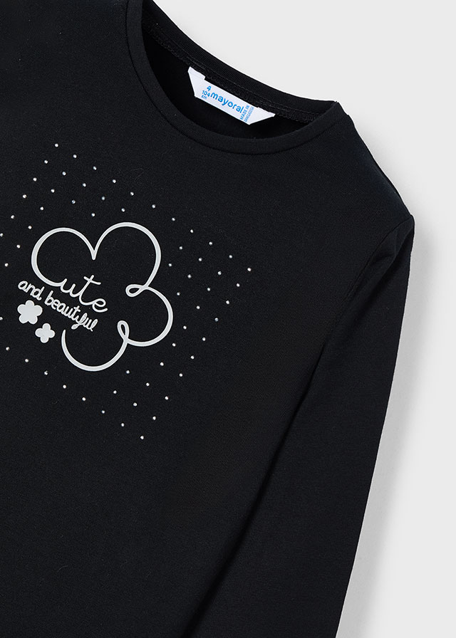 Dievčenské tričko s dlhým rukávom - MYRL - Flower T-Shirt
