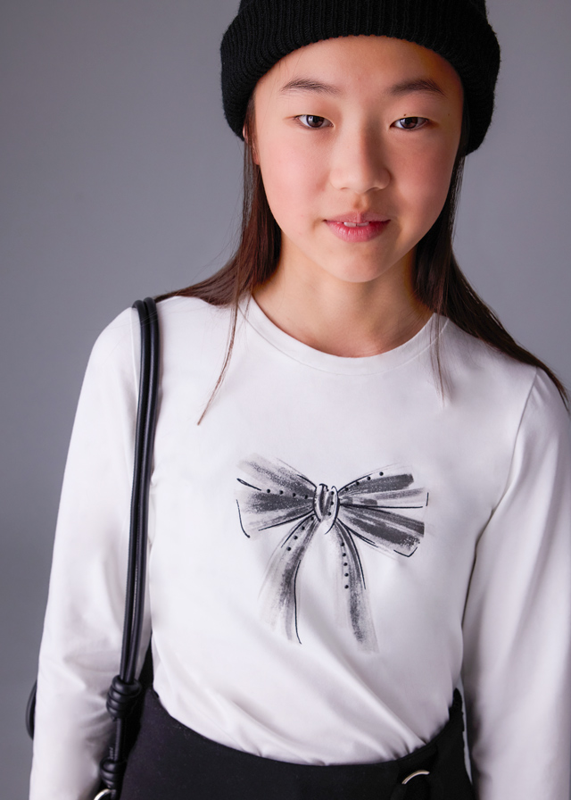Dievčenské tričko s dlhým rukávom  - MYRL -  Basic Print T-Shirt