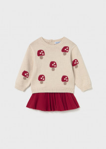 Dievčenská pletená súprava - MYRL - skirt and jumper set - 2925-15