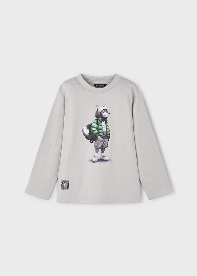 Chlapčenské tričko s dlhým rukávom - MYRL - interactive t-shirt